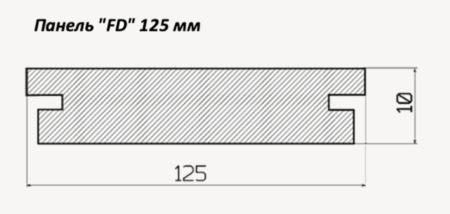 Панель ламинированная Finitura 125х10х2750  мм, арт. №124